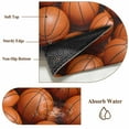 thumbnail image 6 of Basketball Runner Rug 2.7x5 FT, Non Slip Entryway Carpet, Sports Brown Basketball Washable Soft Floor Carpet Entrance Mat Non-Shedding Throw Rug for Hallway Laundry Room Bedside, 6 of 9