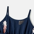 thumbnail image 4 of PatPat Family Matching Allover Feather Print Belted Cami Dresses and Short-sleeve Spliced Tee Sets Girl 2-9T, 4 of 5