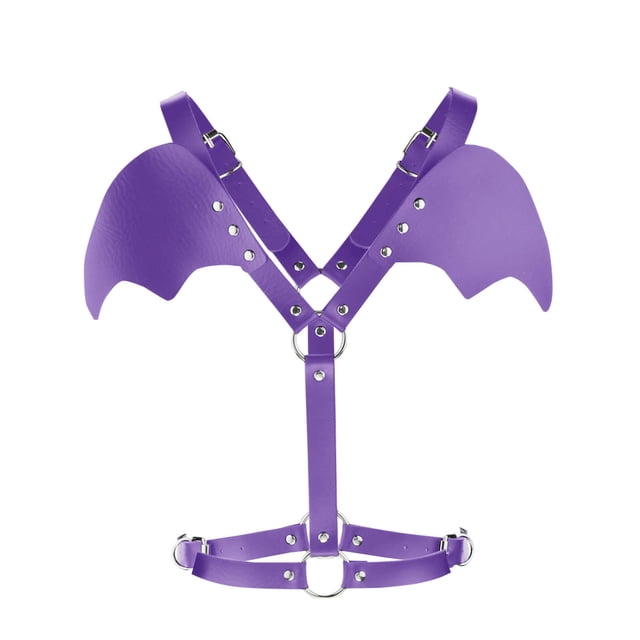 Punk Gothic Leather Sexy Batdragon Belt Backband Halloween Cosplay Binding Strap Role Play