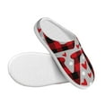thumbnail image 3 of Goofa Buffalo Plaid Love And Gnome Print Womens Mens Cotton Lightweight House Slippers , Washable Home Slippers,Indoor Comfy Bedroom Cozy Slippers-35/36, 3 of 7