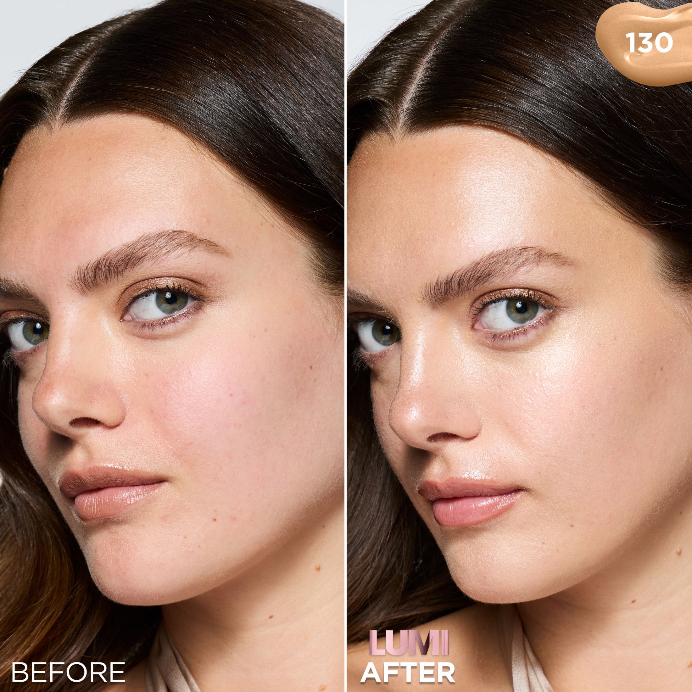 L'Oreal Paris Lumi Le Glow Skin Tint Foundation Makeup, 130 Warm, 0.85 fl oz