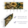 thumbnail image 3 of PhooArto Key Holder for Wall Decorative with 5 Key Hooks, Sunflower Sloths Pattern Holders Wall Mount Organizer with Mail Key Rack, Self Adhesive, 3 of 7