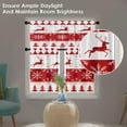 thumbnail image 4 of Merry Christmas Snowflakes Deer Kitchen Curtains Winter Red Snow Window Curtains Valance and Tier Set 36 Inch Rod Pocket Short Tier Curtain for Room Kitchen Decor, 4 of 6