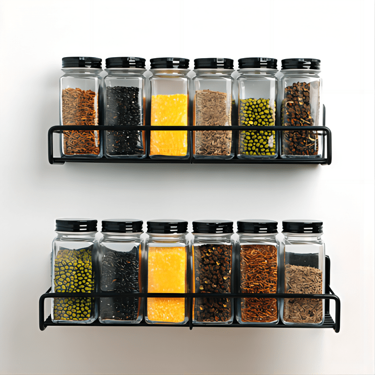 4 Pack Magnetic Spice Rack for Refrigerator, Next to Fridge Spice Organizer  Magnetic Shelf for Small Apartment RV Kitchen Whiteboard Classroom