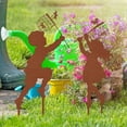 thumbnail image 7 of sunsanly 1 Pair Silhouette Art Model Little Boy Girl Shape Character Silhouette Art Ornament Garden Decor Stakes Sculpture Lawn Yard Decoration, 7 of 7