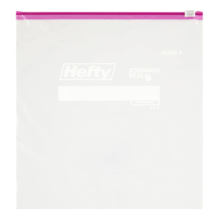 Hefty Slider Storage Bags Quart Size 40 Count (Pack of 3) 120 Total