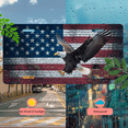 thumbnail image 5 of 1 Pcs 2D Flat License Plate Covers & Frames, American Eagle For Decorative Front, Waterproof For Decoration Aluminum License Plate Covers & Frames Cover For Men Women, 12" X 6", 5 of 7