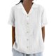 thumbnail image 1 of Blusa informal con botones y cuello de encaje para mujer: camisa elegante y versátil para el día a día, fácil de cuidar y lavable a máquina., 1 of 8