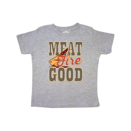 

Inktastic Funny BBQ Grilling Meat Fire Good Gift Toddler Boy or Toddler Girl T-Shirt