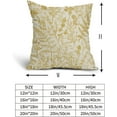 thumbnail image 5 of Yellow Floral Pillow Covers 16x16 Set of 2 Botanical Print Vintage Spring Flower Plant Cream Decorative Throw Pillow Cases Outdoor Farmhouse Cushion Covers Decor for Sofa Couch Bed, 5 of 6