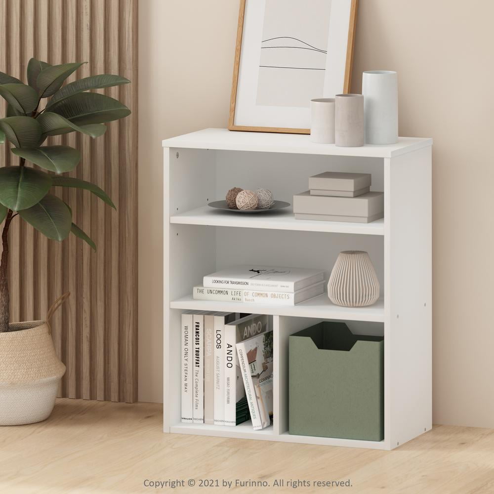 Furinno Pasir Contemporary Engineered Wood 3-Tier Open Shelf in