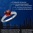 thumbnail image 2 of Gem Stone King 925 Silver and 10K Rose Gold Red Garnet and Lab Grown Diamond Engagement Ring for Women | 1.70 Cttw | Round 7MM | Gemstone January Birthstone | Size 9, 2 of 6