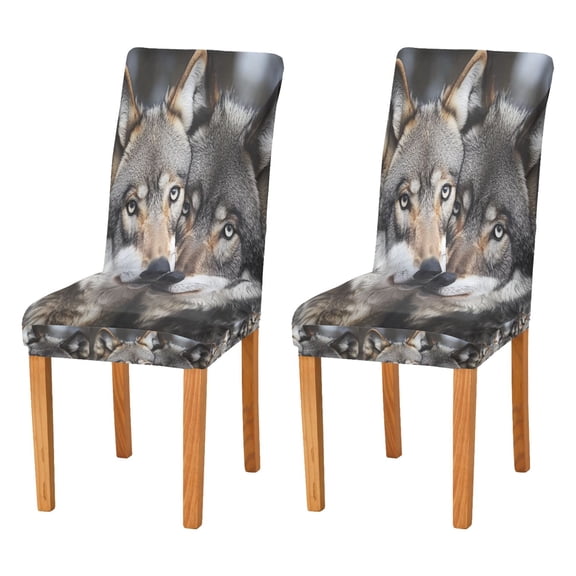 BZSMCE Chairs Slipcovers Dining Chair Covers Wolves Of The Wild Creative Pattern