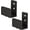 Bg01-matte Black(2 Pcs), variant on Matte Black Floor Guide Wall Mount Sliding Barn Door Hardware Up to 1-3/8"W 1-1/4"H Set of 2