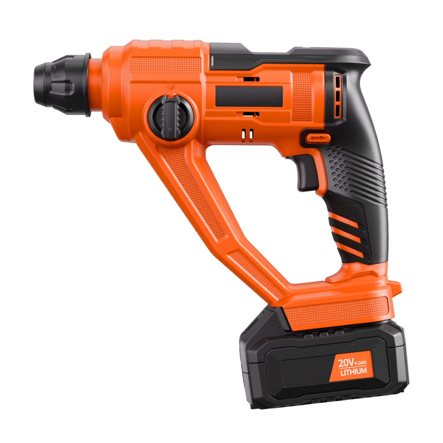2 Functions 20V Cordless Rotary Hammer Drill 06 Inch Max Drilling Diameter Steel Construction Heat Dissipation Design