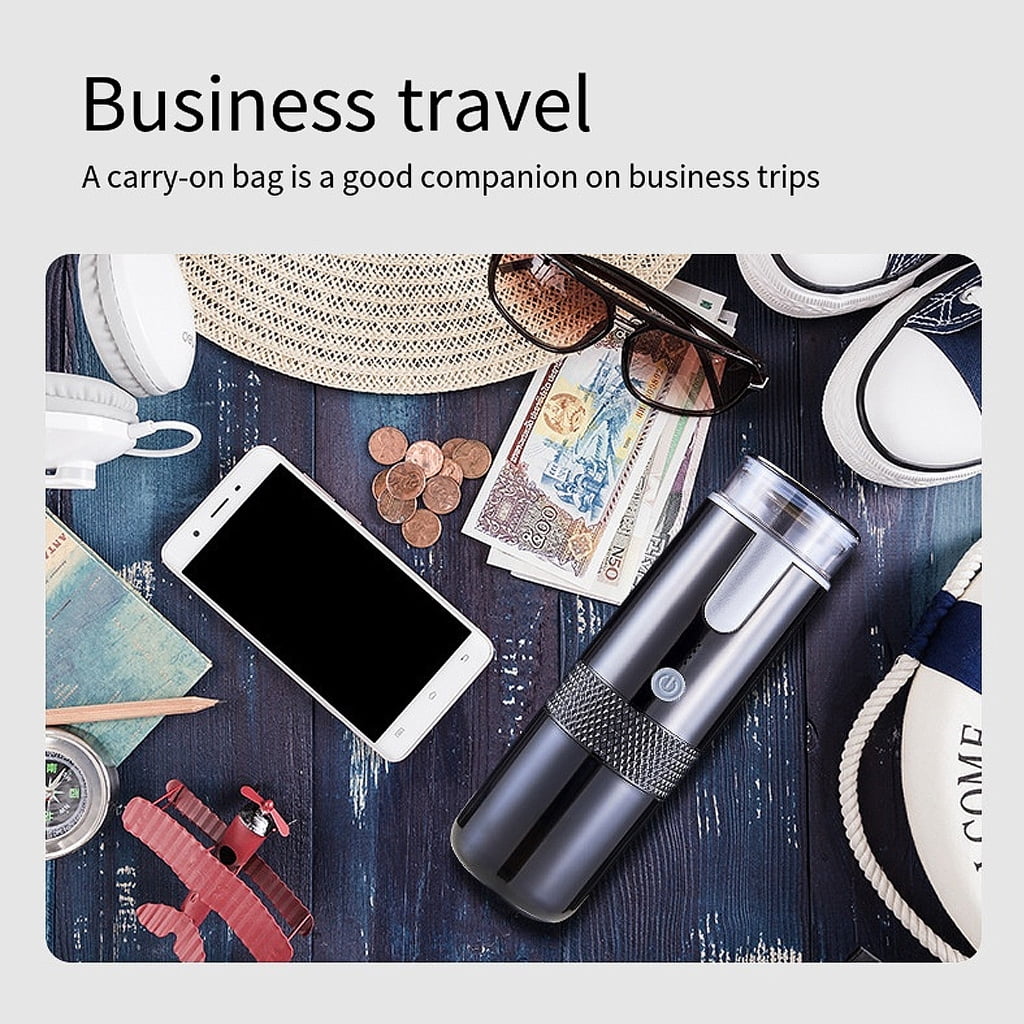 Portable Car Instant Capsule Espresso Maker Pod-Coffee Machine Brewing Coffee Maker USB Charging Fit for Outdoor Camping