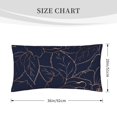 thumbnail image 4 of Bingfone Copper-Gold Gloss Outline Navy Dark Blue Printed Pillowcase 20x36 inches - Standard Pillow Cases with Envelope Closure,Gifts for Women Men, 4 of 9