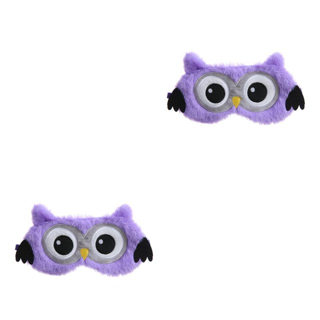 Seitruly Cubierta de ojo para dormir para niños, diadema con los ojos vendados de viaje, parche decorativo , visera y cómoda, color púrpura Violeta 2Conjunto