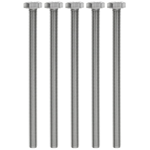 5 Pcs M8 Bolt Hex Bolts Prevent Loosening Bolts 15.6X1.8X1.6CM Silver
