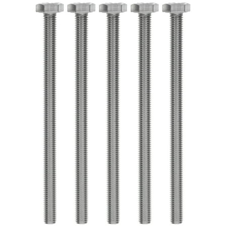 

5pcs Hex Head Bolt Fully Threaded Hex Bolts Flat Head Bolt 304 Stainless Steel Furniture Bolts