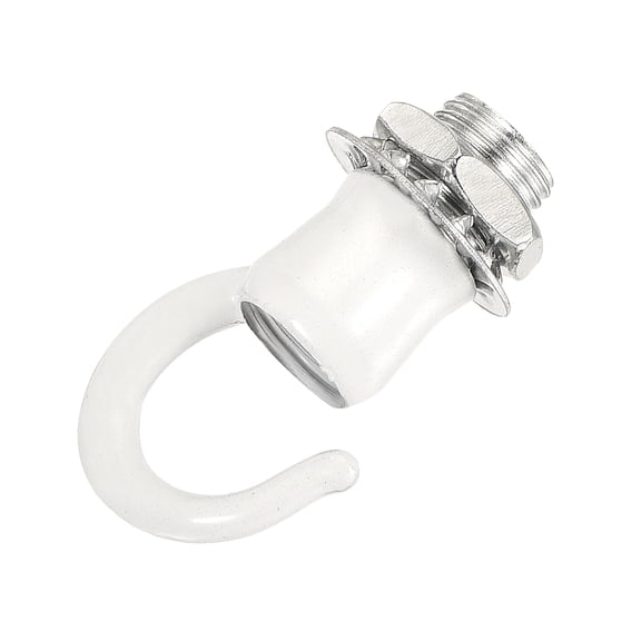 Uxcell Alloy Ceiling Hook 22mmx28mm for Ceiling Pendant Light Plate White