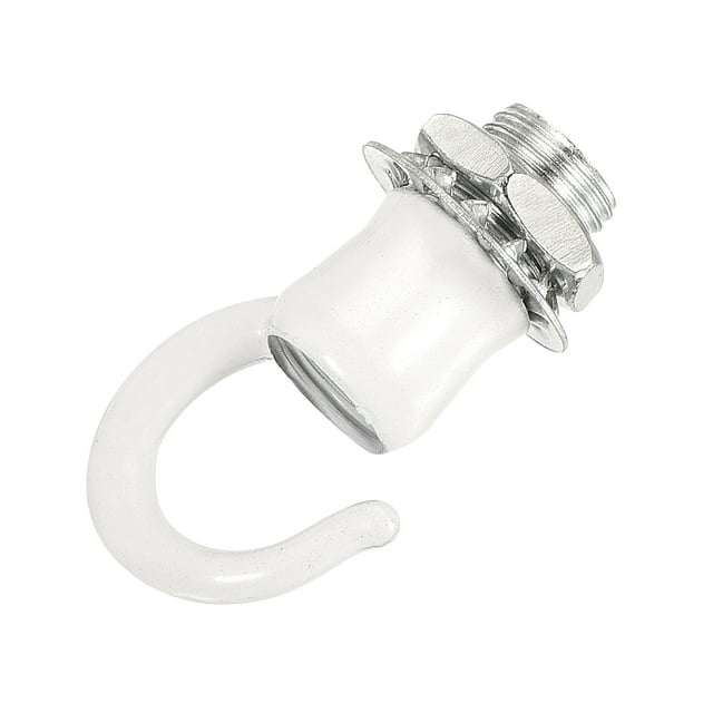 Unique Bargains Alloy Ceiling Hook 22mmx28mm for Ceiling Pendant Light Plate White
