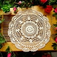 thumbnail image 1 of Kitchen aid Handmade Cotton Table Mat With Lace Circular Lace Table Mat Circular Meal Mat Crochet Lace Tablecloth, 1 of 4