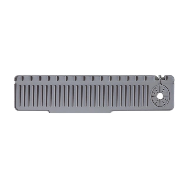 Tapete de silicona para grifo de fregadero, protector de encimera, antideslizante, protector contra salpicaduras para fregadero de cocina Gris