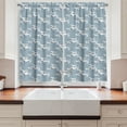 thumbnail image 2 of Ambesonne Swan Kitchen Curtains, Flying Cartoonish Birds Art, 55"x36", Blue Grey Dark Peach, 2 of 3