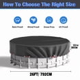 thumbnail image 4 of SHELTUSE 26 ft Round Pool Cover Oxford Round Pool Solar Cover Above Ground with Steel Rope for Above Ground Pools, Above Ground Pool Cover, Winter Pool Cover, Black, 4 of 8