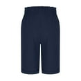thumbnail image 4 of Yubnlvae Women's Knee-Length Plus Size Summer Elastic Waist Beach Long Shorts Comfortable Elastic Waist Shorts with Pockets (Blue 2 | M), 4 of 6