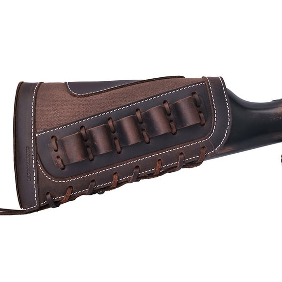Wayne's Dog Adjustable Leather Buttstock Cartridge Ammo Holder for 12 Gauge Shotgun Shell Holders