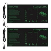 KORALAKIRI Seedling Heat Mat, Durable Warm Hydroponic Heating Pad Waterproof 10" x 20.75" - 2 Pack for Seed Starting Greenhouse and Germination