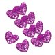 thumbnail image 5 of 10 bolas de mimbre con forma de corazón para colgar en el árbol de Navidad. Púrpura, 5 of 9
