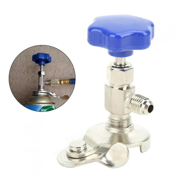 R134a Can Tap, Puncture Style Refrigerant Dispenser With  Adapter For 1/4" And 1/2" AC Charging Hoses For Refilling Automotive Truck SUV 337B R12 R134A
