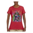 thumbnail image 3 of Colorful Beagle | Dogs Love You | Dean Russo Art Animal Lover Womens T-Shirt, Red, 3X-Large, 3 of 6