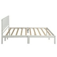 thumbnail image 6 of PORKISS Queen Size Platform Bed Frame with Headboard, Wood Platform Bed with Slat Support, White, 6 of 10