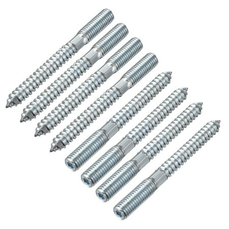 

8Pcs M10x100mm Hanger Bolt Double Headed Bolt Self-Tapping Screw