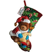 Santa Bear Stocking Felt Applique Kit
