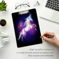 thumbnail image 5 of FMSHPON Unicorn Space Galaxy Nebula Starry Clipboard Hardboard Wood Nursing Clip Board and Pull for Standard A4 Letter 13x9 inches, 5 of 8