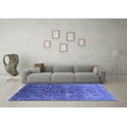 thumbnail image 3 of Ahgly Company Indoor Square Oriental Blue Industrial Area Rugs, 3' Square, 3 of 4