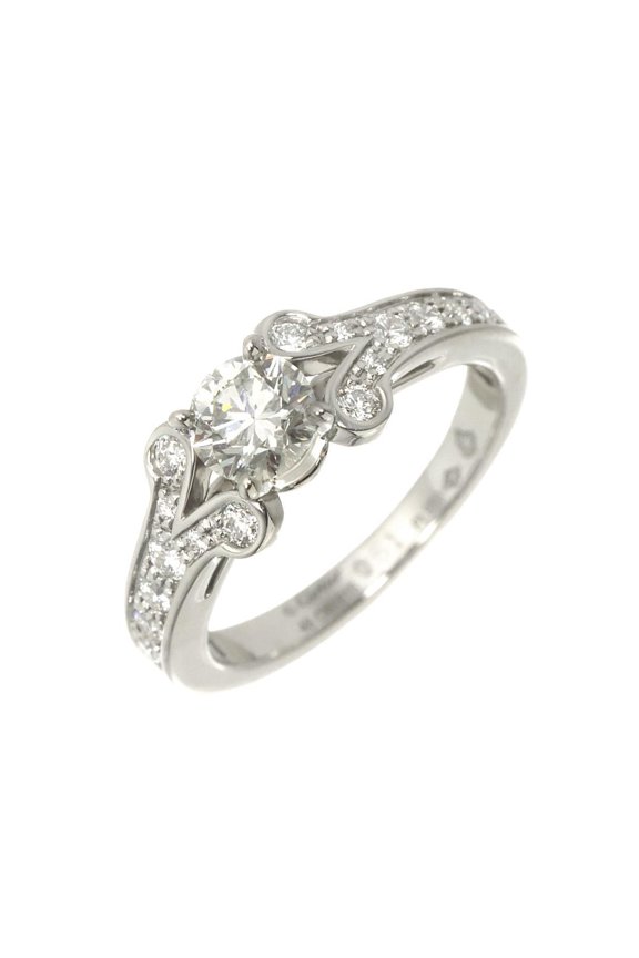 Pre-Owned Cartier Ballerine Diamond Ring, 0.51ct, H VS1, 3EX, Size 48, Platinum.