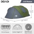 thumbnail image 7 of Didadi Pop Up Tent 6 Person Easy Pop Up Tents for Camping with Vestibule, Double Layer Waterproof Instant Setup Popup Tent Big Family Camping Tents, 7 of 7