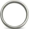 thumbnail image 2 of Titanium/Silver Two-Tone Titanium Brushed With Sterling Silver Inlay 8mm Grooved Band (Size 12) Made In China tb372-12, 2 of 5