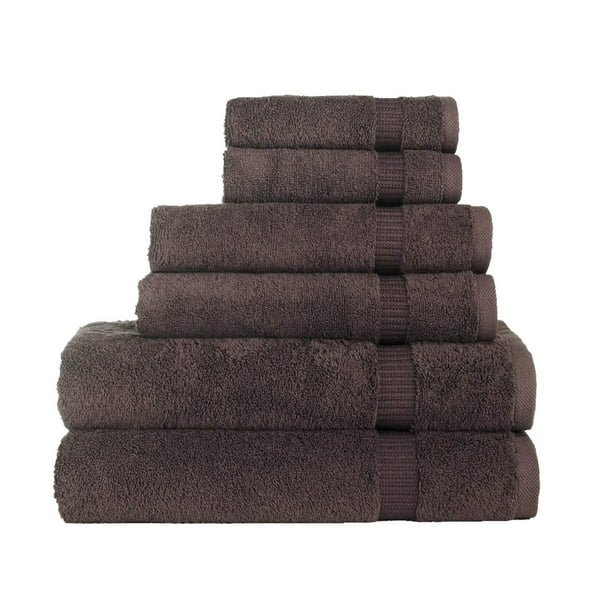 SALBAKOS 6 Piece Bath Towel Set Turkish Luxury Hotel & Spa Collection