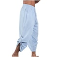 thumbnail image 4 of Birdeem Mens Fashion Casual Solid Color Pockets Elastic Rope Pants Sports Fitness Pants, 4 of 6