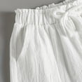 thumbnail image 5 of Girls Drawstring Wide Leg Pants Elastic Waist Loose Fit Lounge Trousers Solid Color Casual Bottoms 5-13 Years, 5 of 6