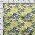 thumbnail image 2 of oneOone Cotton Flex Yellow Fabric Leaves Watercolor Sewing Material Print Fabric By The Yard 40 Inch Wide, 2 of 4
