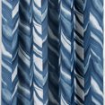 thumbnail image 4 of Eclipse Haley Brush Stroke Chevron Pleated Blackout Rod Pocket Curtain Single Panel, Blue, 37" x 84", 4 of 5