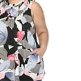thumbnail image 5 of White Mark Women's Plus Size Pleated Front Sleeveless Tunic Top, 5 of 6